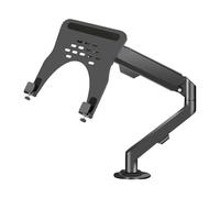 Supporto Monitor Scrivania Supporto for laptop da scrivania, supporta 4,4-19,8 libbre, braccio a molla a gas regolabile 2 in 1, supporto for monitor singolo da scrivania con vassoio for schermi da 17"