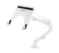 Supporto Monitor Scrivania Supporto for laptop da scrivania, supporta 4,4-19,8 libbre, braccio a molla a gas regolabile 2 in 1, supporto for monitor singolo da scrivania con vassoio for schermi da 17"