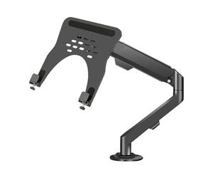 Supporto Monitor Scrivania Supporto for laptop da scrivania, supporta 4,4-19,8 libbre, braccio a molla a gas regolabile 2 in 1, supporto for monitor singolo da scrivania con vassoio for schermi da 17"