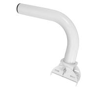 Supporto Montaggio Antenna in Acciaio Bianco Regolabile | Angolo verso L’alto, per Ponti Wireless e Antenne Cctv, Installazione su Soffitto o Pareti Esterne