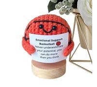 Supporto motivazionale all'uncinetto, filato all'uncinetto con motivo, con citazioni ispiratrici per la gestione dello stress, per accessori e posti di lavoro