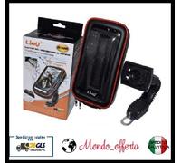 SUPPORTO MOTO BICI STAFFA CUSTODIA IMPERMEABILE SMARTPHONE LINQ HD5555B HD4444B