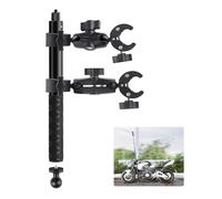 Supporto Moto per Insta360 x4 Action Camera, Moto Montaggio Kit Compatibile per Insta 360 X4 X3 X2 X RS GO 3, Rotazione a 360 Gradi Supporto per Moto a Doppia Pinza e Doppia Stabilità