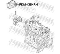 Supporto motore anteriore Dx Supporto idraulico FDM-CBKRH FEBEST per FORD MAZDA