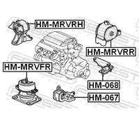 Supporto motore anteriore Dx Supporto idraulico HM-MRVRH FEBEST