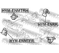 Supporto motore anteriore Dx Supporto idraulico HYM-ENMTRH FEBEST per KIA
