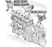 FEBEST MZM-DERH Supporto motore per MAZDA 2 Schrägheck (DE, DH3) Anteriore Dx