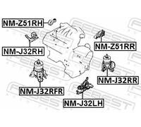 FEBEST NM-J32RH Supporto motore