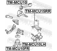 Supporto motore anteriore Dx TM-MCU10 FEBEST per LEXUS RX