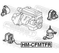 Supporto motore anteriore HM-CFMTFR FEBEST per HONDA ACCORD VI