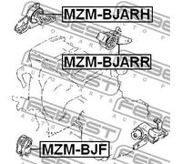 Supporto motore anteriore MZM-BJF FEBEST per MAZDA 323 S VI Tre volumi