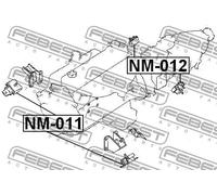 Supporto motore anteriore NM-011 FEBEST per NISSAN PATROL GR IV