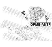 Febest Supporto motore OPMB-ANTF anteriore per ANTARA 0,517kg