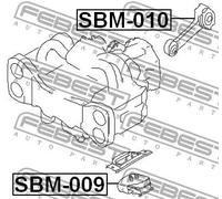 Supporto motore anteriore SBM-009 FEBEST per SUBARU IMPREZA Familiare XV