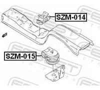 FEBEST SZM-015 Supporto motore Supporto idraulico per SUZUKI LIANA Schrägheck