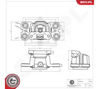 ESEN SKV Supporto motore 75SKV304 Anteriore sinistro Cuscinetto gomma-metallo per Volvo XC60