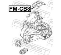 Supporto motore anteriore Sx FM-CB8 FEBEST per FORD VOLVO