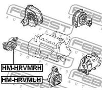 Supporto motore anteriore Sx HM-HRVMLH FEBEST per HONDA HR-V