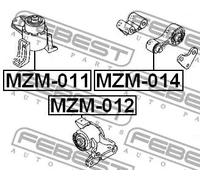 Supporto motore anteriore Sx MZM-012 FEBEST per MAZDA 6 Hatchback 6 Tre volumi