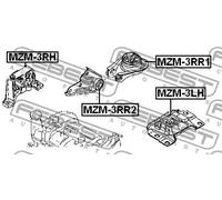 Supporto motore anteriore Sx MZM-3LH FEBEST per MAZDA 3 Tre volumi 3 5