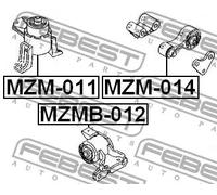 Supporto motore anteriore Sx MZMB-012 FEBEST per MAZDA 6 Hatchback 6 Tre volumi