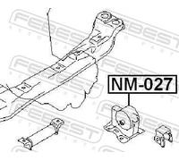 FEBEST NM-027 Supporto motore per NISSAN ALMERA TINO (V10) PRIMERA (P12)