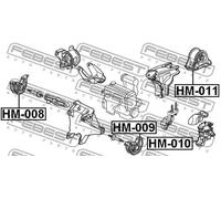 Supporto motore anteriore Sx Supporto idraulico HM-010 FEBEST per HONDA CR-V I