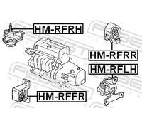 Supporto motore anteriore Sx Supporto idraulico HM-RFLH FEBEST