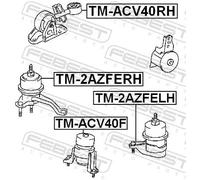 Supporto motore anteriore Sx Supporto idraulico TM-2AZFELH FEBEST per TOYOTA