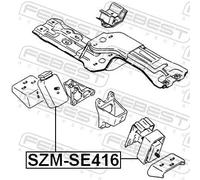FEBEST SZM-SE416 Supporto motore per SUZUKI Vitara SUV (ET, TA, TD) Anteriore
