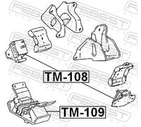 Supporto motore anteriore TM-108 FEBEST per TOYOTA LAND CRUISER 90 4 RUNNER III