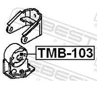 Supporto motore anteriore TMB-103 FEBEST per TOYOTA CARINA E VI Tre volumi