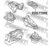 FEBEST FDM-TT9RR Sospensione, Motore per FORD
