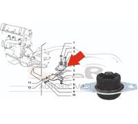 SUPPORTO MOTORE POSTERIORE ADATTO PER FIAT PANDA - LANCIA Y10 RIF OE 7544643