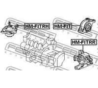 Supporto motore posteriore HM-FIT FEBEST per HONDA JAZZ II