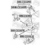 Supporto motore posteriore MM-CS3ARR FEBEST per MITSUBISHI OUTLANDER I