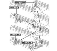 Supporto motore posteriore MM-CS3MRR FEBEST per MITSUBISHI OUTLANDER I