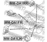 Supporto motore posteriore MM-DA1RR FEBEST per MITSUBISHI CARISMA