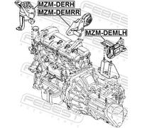 Supporto motore posteriore MZM-DEMRR FEBEST per MAZDA 2