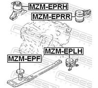 Supporto motore posteriore MZM-EPRR FEBEST per MAZDA TRIBUTE