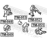 Supporto motore posteriore TM-052 FEBEST per TOYOTA CARINA E VI Tre volumi