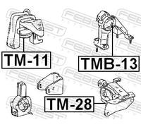 Supporto motore posteriore TMB-13 FEBEST per TOYOTA COROLLA COROLLA Tre volumi