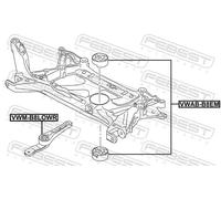 Supporto motore posteriore VWM-B8LOWR FEBEST per VW AUDI SKODA SEAT