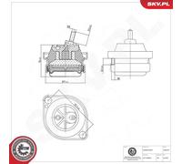 ESEN SKV Supporto motore 75SKV161 sinistro idraulico per BMW 7 Serie 728i/740i 5 Serie