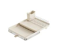 Supporto Multifunzionale For Stoviglie, Coltelli, Forchette, Bacchette, Lavello, Con Ciotola Retrattile E Scolapiatti.(Milky white)