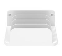 Supporto multifunzione per telefono per e-book, tablet, telefono, staffa di montaggio a parete con quattro slot (bianco)