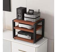 Supporto multimediale a 3/4 livelli, armadio componente rack audio aperto, armadio stereo multifunzione, armadietto di archiviazione multimediale per casa/ufficio/teatro