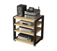 Supporto multimediale a 3/4 livelli, armadio componente rack audio aperto, armadio stereo multifunzione, armadietto di archiviazione multimediale per casa/ufficio/teatro