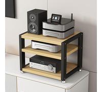 Supporto multimediale a 3/4 livelli, armadio componente rack audio aperto, armadio stereo multifunzione, armadietto di archiviazione multimediale per casa/ufficio/teatro
