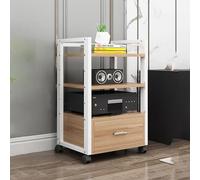 Supporto multimediale audio da pavimento a 3/4/5 livelli con ruote universali, supporto stereo con cassetto, supporto audio angolare mobile, supporto multimediale AV, ripiano angolare per riunioni,